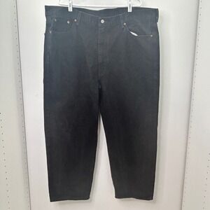 Levi's 550 Relaxed Fit Black Denim Jeans Mens W46 L28 WaterLess Classic
